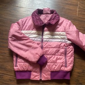 Vintage purple puffer ski jacket